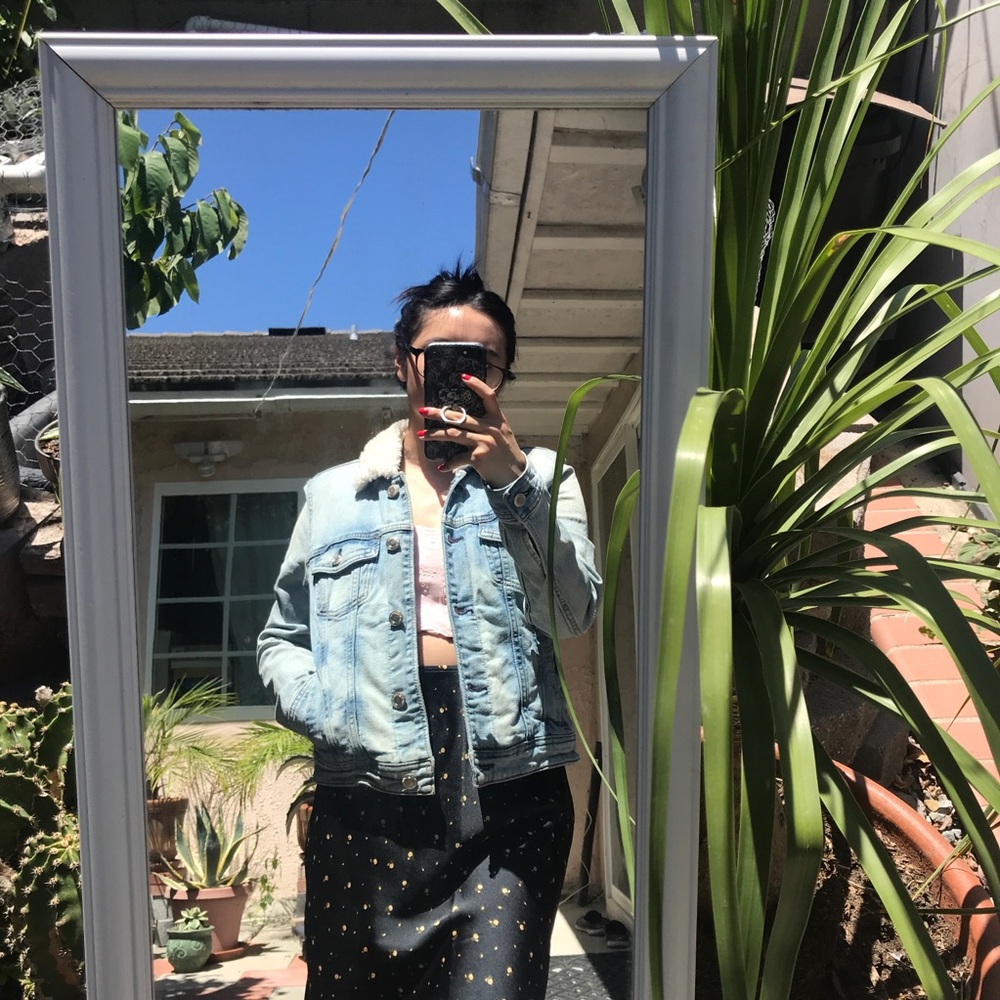 American Eagle Sherpa Denim Jacket